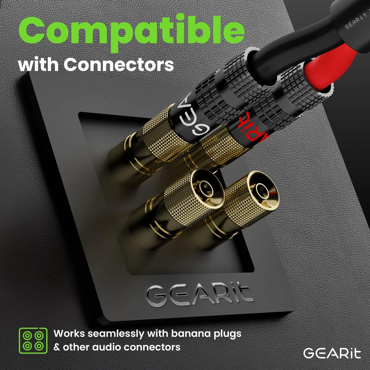 GearIT CL3-Lautsprecherkabel, AWG, 12 Gauge, AWG, für Innen- und Außenbereich, OFC-Draht, sauerstofffreies Kupfer, direkte Erdverlegung, 12 AWG, 30 m, Schwarz
