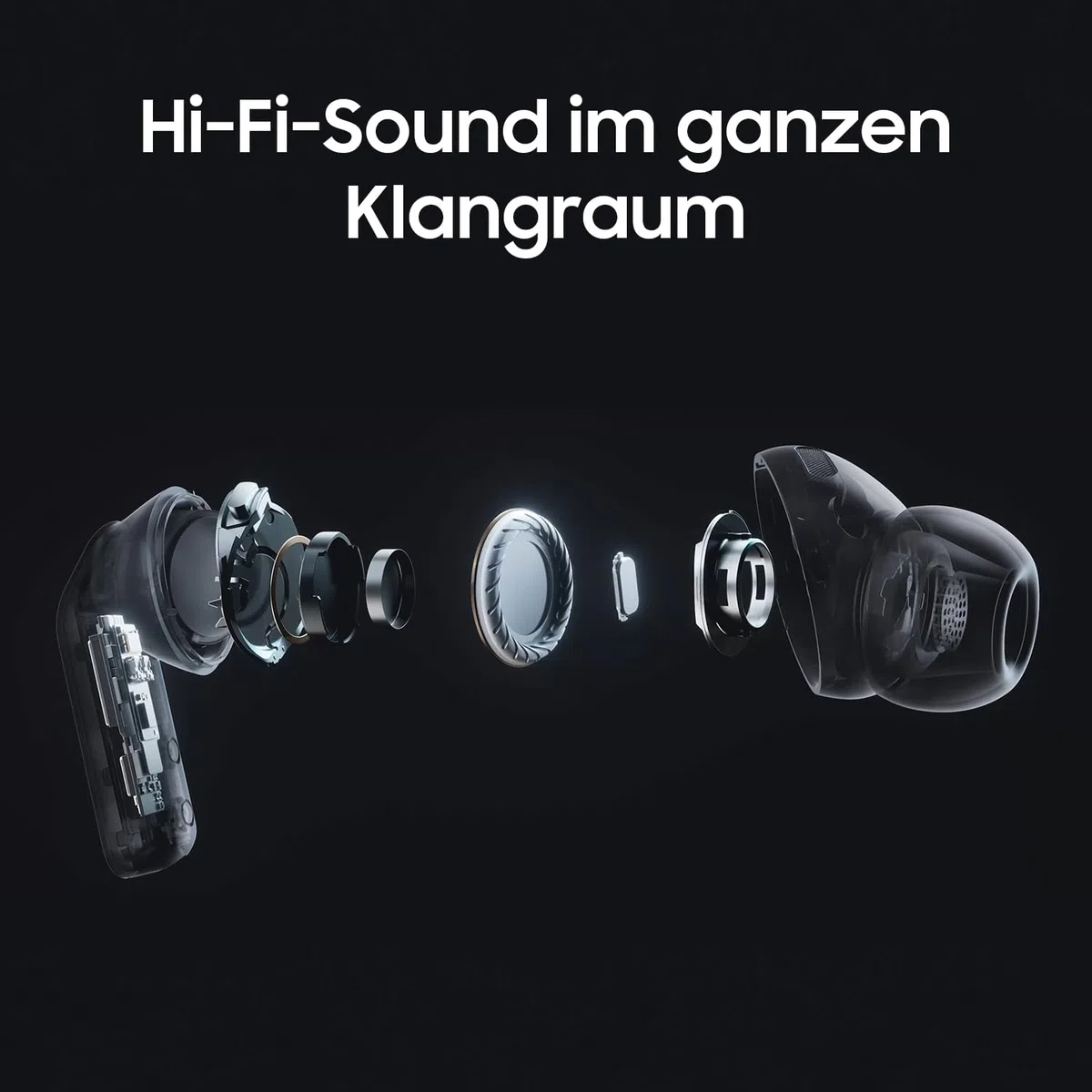 Samsung Galaxy Buds4 Pro, Kabellose Hi-Fi Bluetooth-Kopfhörer, 2-Wege-Lautsprecher, Geräuschunterdrückung per Adaptive Noise Cancelling, In-Ear-Ohrhörer, 360 Audio, AI Agent mit Sprachsteuerung, Black