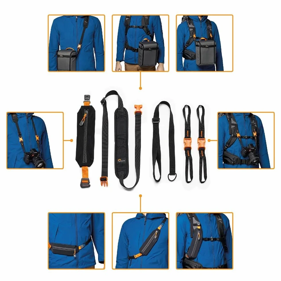 Lowepro PhotoSport BP 24L AW III, Wander Kamerarucksack für Spiegellose, seitlicher Zugriff, herausnehmbarer Kameraeinsatz und Zubehörgurtsystem, Blau un Schwarz, kompatibel mit Sony α7
