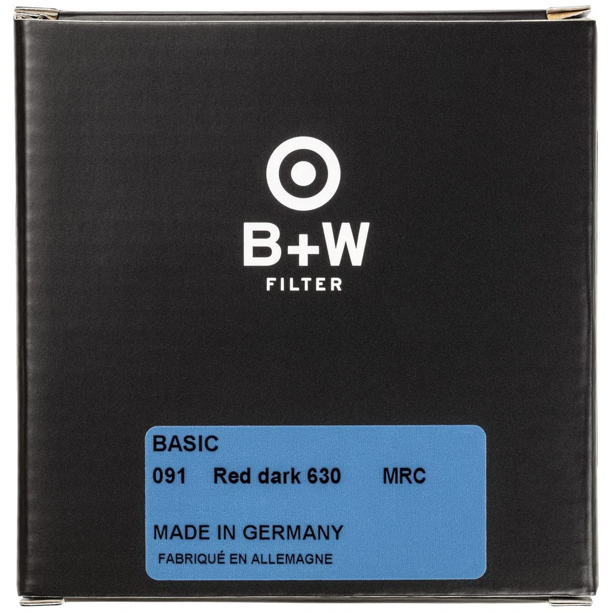 B+W Rotfilter dunkel 091 MRC Basic 62mm (16x vergütet, Professional)