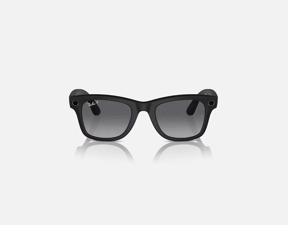 Ray-Ban Meta Brille Wayfarer, Mattschwarz/polarisierter Gradient Graphit, Regular