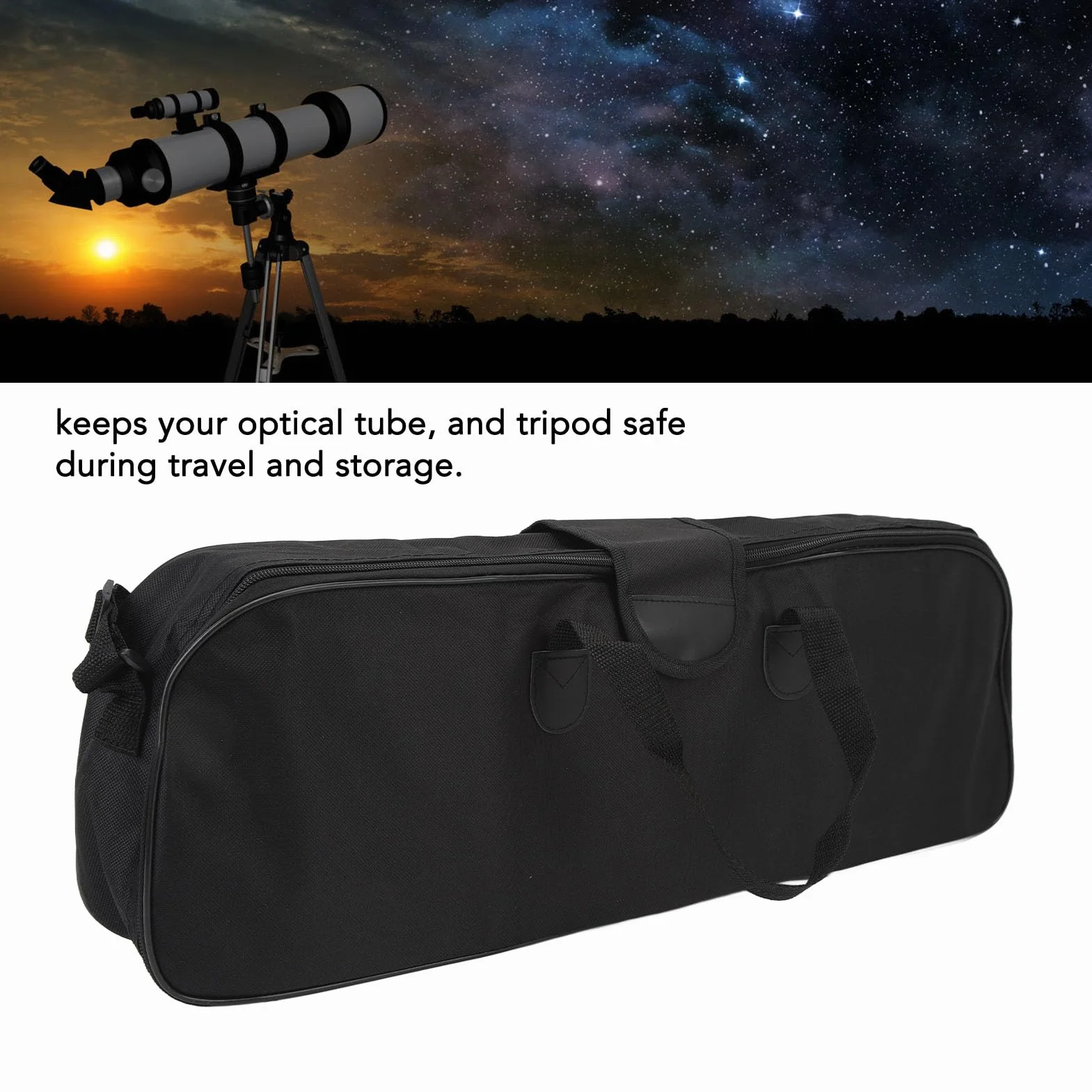 Septpenta Mehrzweck Teleskoptasche für 70400, 70300 und Andere Teleskope, Kommt mit Aufbewahrungstasche und Lichtröhrentasche, 60 X 19 X 8 cm, Faltbare Mehrzweck Tragetasche