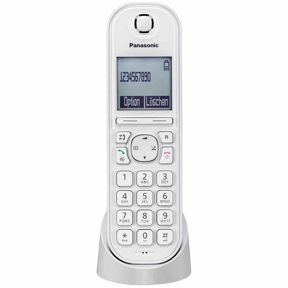 Panasonic KX-TGQ200GW CAT-iq Telefon (schnurlos, CAT-iq 2.0 kompatibel, Freisprechmodus, Anrufersperre, Eco-Plus, digitales Telefon) weiß