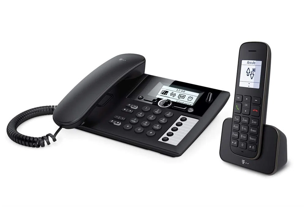 Deutsche Telekom Sinus PA 207 Plus Tischtelefon und Mobilteil, schwarz, FRITZ!Box-kompatibel