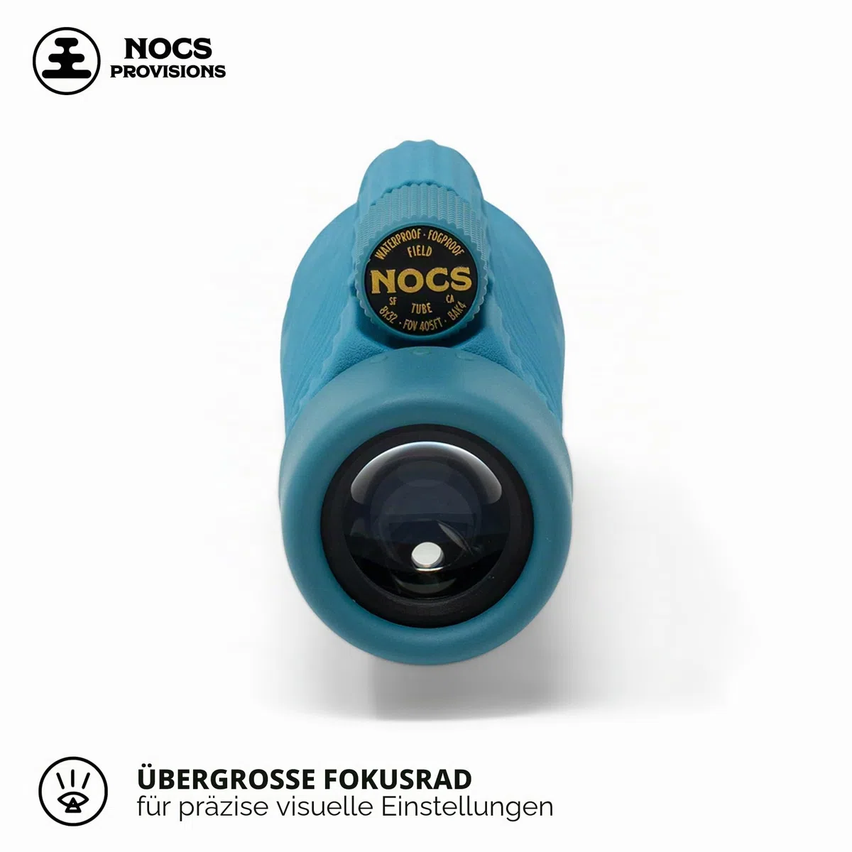 Nocs Provisions Field Tube 10x32 Wasserdichtes Monokular, 10X Vergrößerung Teleskop, Bak4 Prisma, Breites Sichtfeld für Vogelbeobachtung, Rucksackreisen & Wildtierbeobachtung - Korsisches Blau