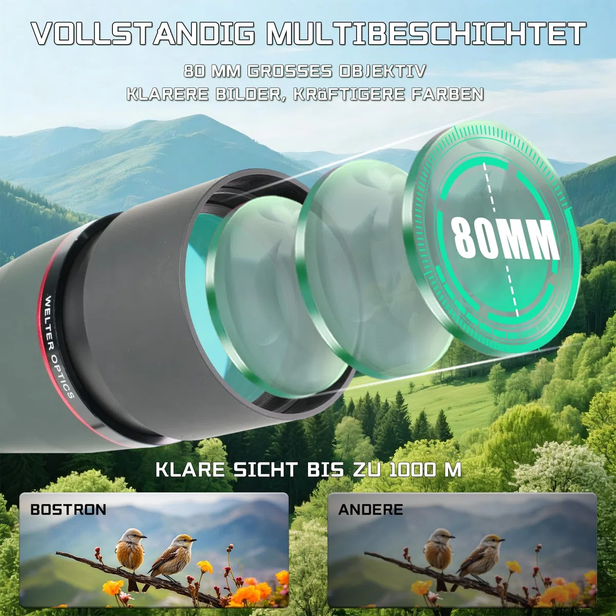 25-75x100 Spektive mit stativ für Spektive mit stativ für Zielübung Vogelbeobachtung