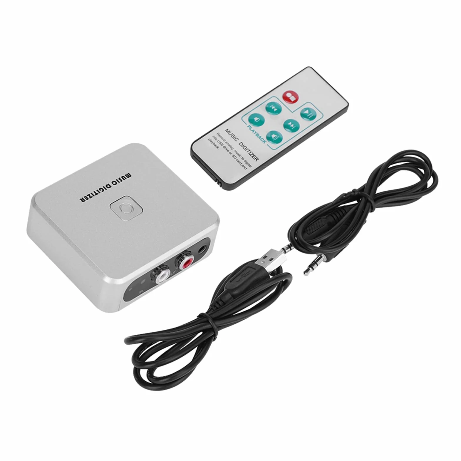 Audio Capture Box zum Konservieren Alter Musik, Analog-zu-MP3-Konverter, Aufzeichnungen von Kassetten oder LPs auf einem Flash-Laufwerk, tragbares Audio-Digitizer-System