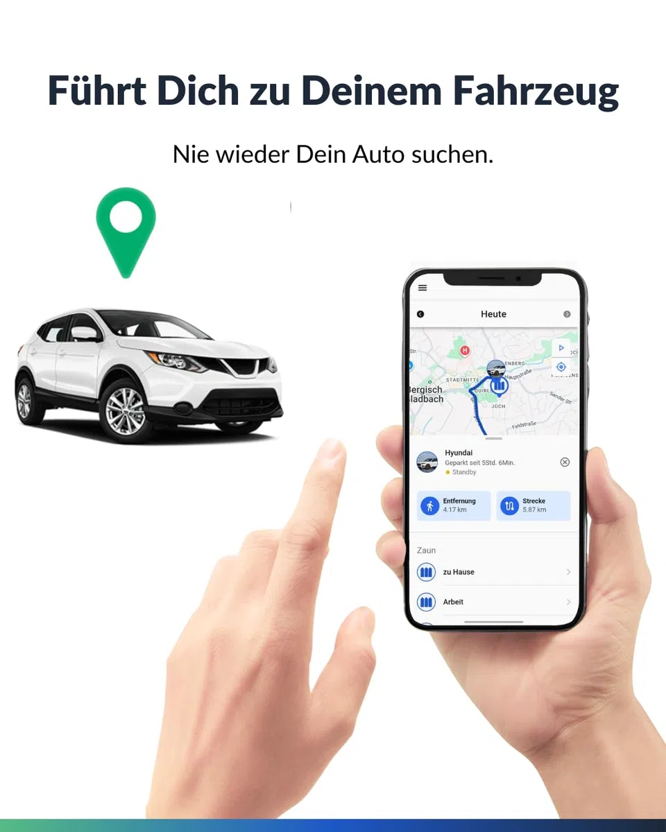 Comeback 4G GPS-Tracker für Auto, Motorrad, Wohnmobil, LKW mit Magnethalterung, Integrierte SIM-Karte, Live-Tracking-App für Android/iOS, Geschwindigkeits & Geofence-Warnungen, Lange Akkulaufzeit