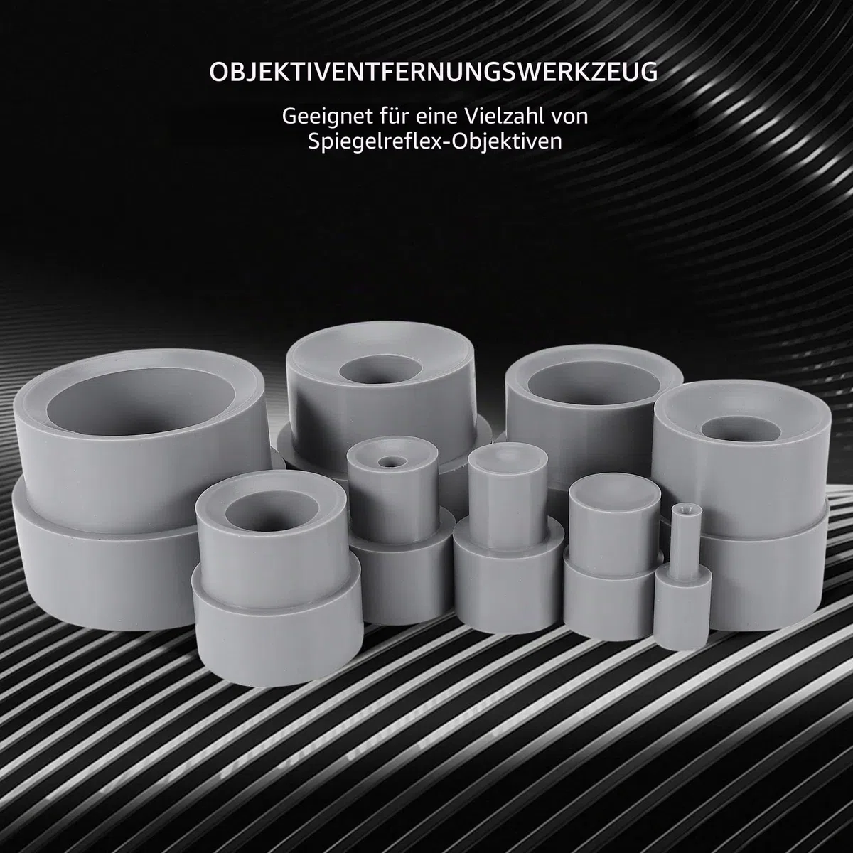 9-teiliges Objektiv-Reparaturwerkzeug-Set für Fotostudio-Zubehör Gummi, zur Entfernung von Ringen, 8-83 mm