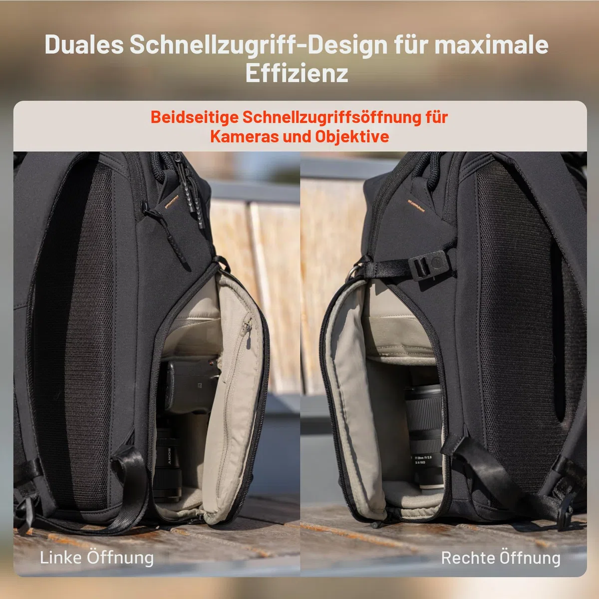 PGYTECH OneGo Lite Kamerarucksack 12L, Kompakter Kleiner Fotorucksack für Damen & Zierliche Personen, für Sony/Canon/Nikon/Spiegellose Kameras, Wasserabweisend, für Pendler & Reisefotografie (Schwarz)