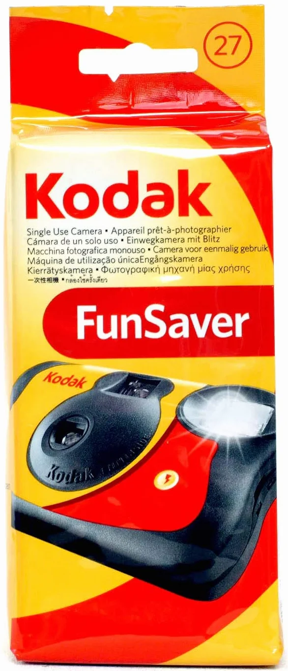 KODAK FunSaver Einwegkamera mit Blitz 800 ISO 35mm Farbfilm Automatik Blitz