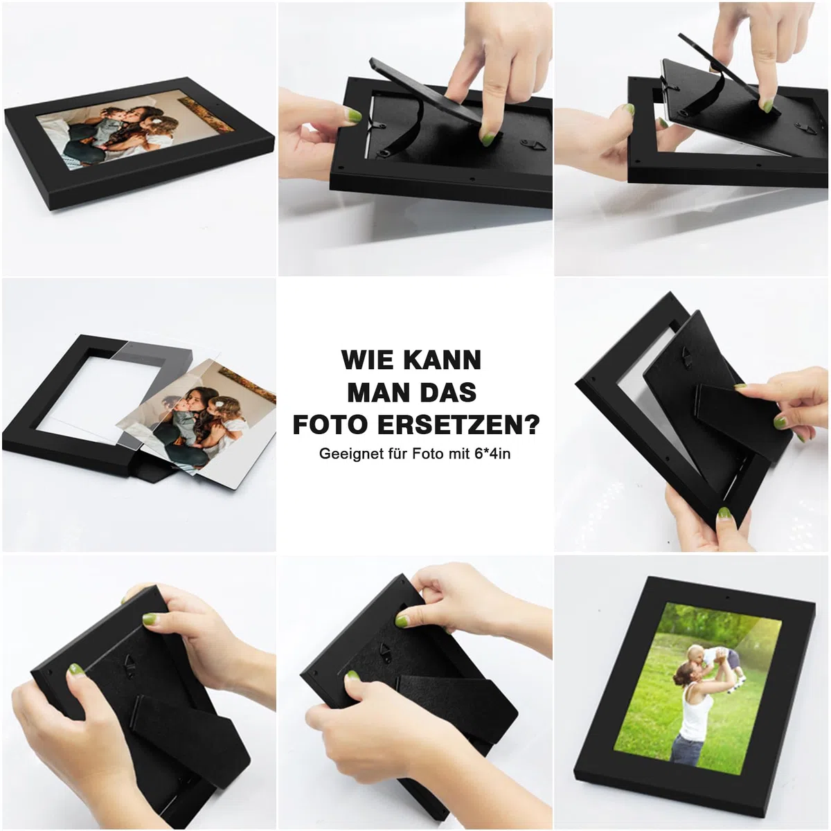 LXMIMI Bilderrahmen Kamera HD 1080P Kleine-Kamera, Fotorahmen Videokamera, Bilderrahmen Kleine Kamera Unterstützung Bewegungserkennung und Loop-Aufnahme, 4 Stunden Akkulaufzeit