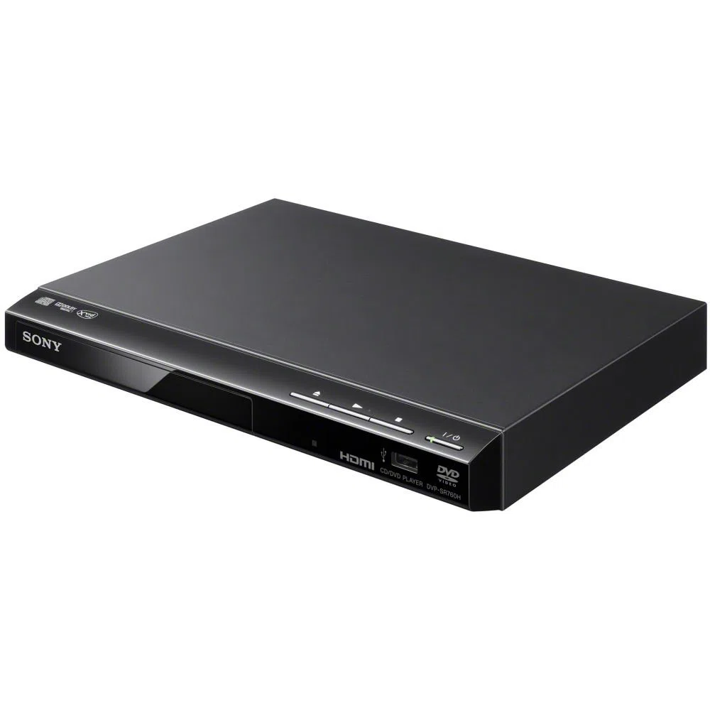 Sony DVP-SR760H DVD-Player/CD Player (HDMI, 1080p Upscaling, USB-Eingang, Xvid Playback, Dolby Digital) schwarz & Amazon Basics - Geflochtenes HDMI-Kabel, 0,9 m