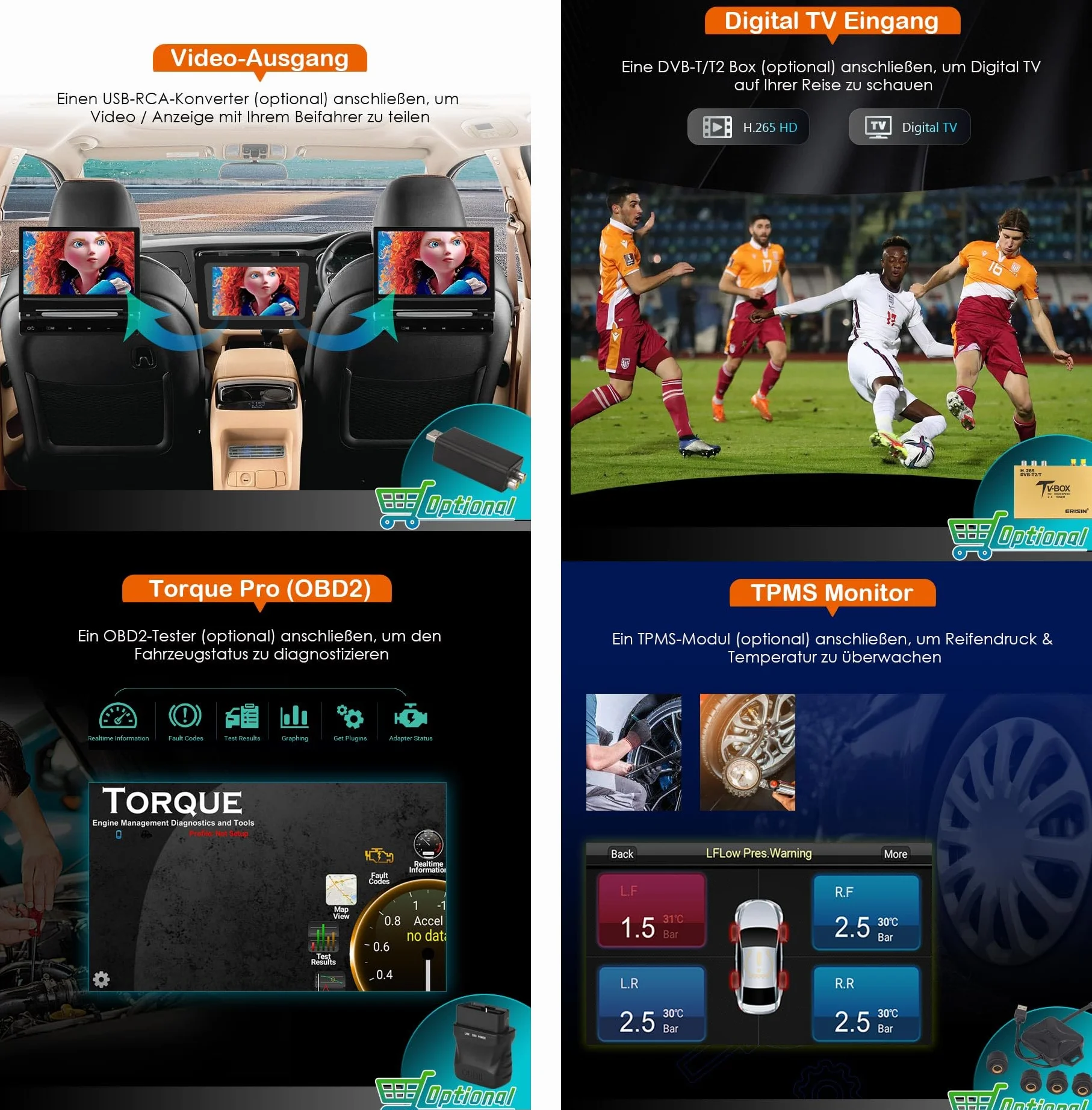 Erisin 8-Kern 4GB+64GB Android 16 Autoradio GPS Navi für Mercedes Benz C-Klasse W203 CLC Klasse W203 C180 G-Klasse W463 Unterstützt Bluetooth 7 Zoll Touchscreen CarPlay Android Auto DAB+ WiFi Canbus