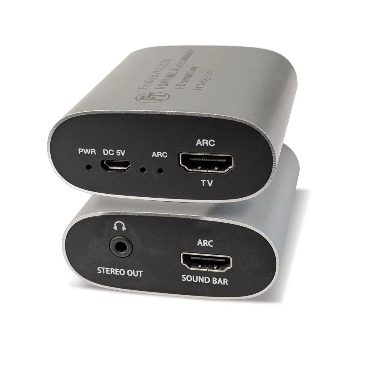 FeinTech VMA00201 HDMI-ARC Audio TV Adapter Soundbar + Kopfhörer/Hörgerät | Gleichzeitige Audioausgabe über Soundbar und Audiosender