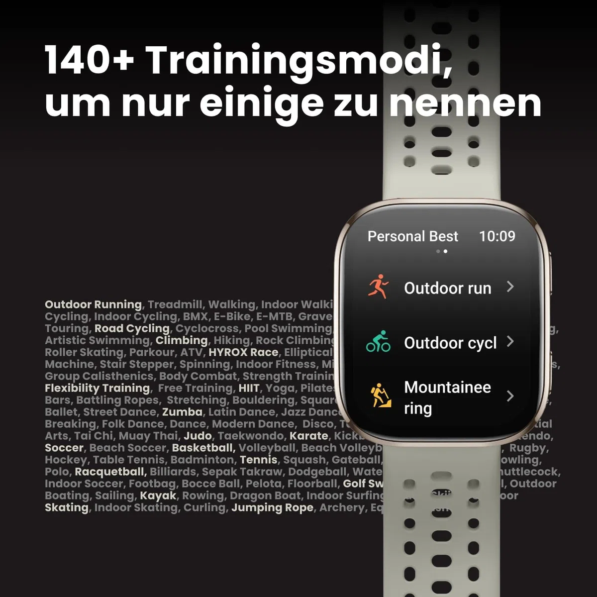 Amazfit Bip 6 Smart Watch 46mm, 14 Tage Akku, 1.97" AMOLED, GPS, AI, Bluetooth Anruf, Gesundheits-Fitness-Schlaf-Tracker, 140+ Trainingsmodi, 5 ATM