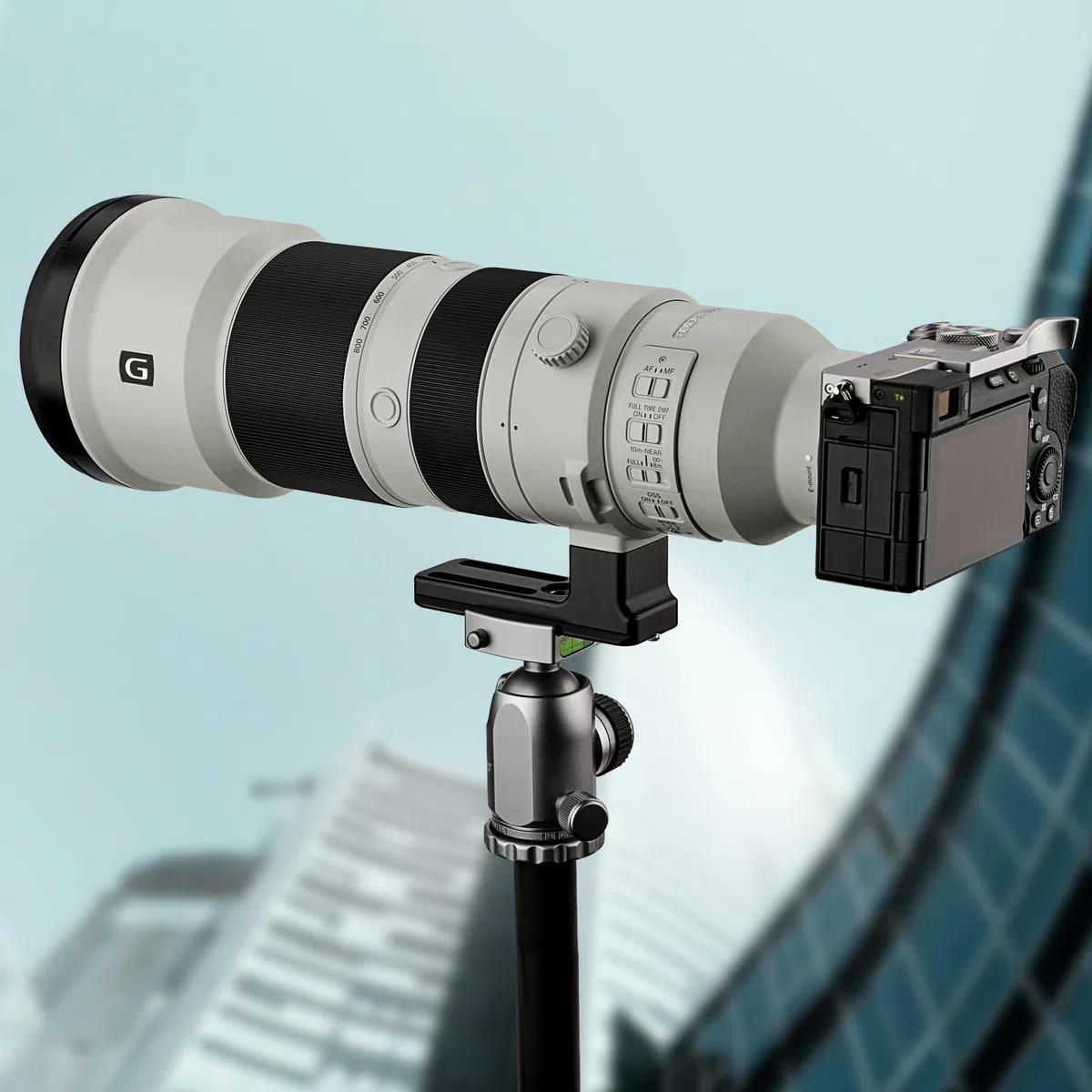 Haoge Objektivfuß für Sony FE 400-800 mm f/6.3-8 G OSS Objektiv 400 800 integrierte Arca-Typ-Schnellwechsel-Basisstützplatte Austauschfuß für Objektive LF-S480