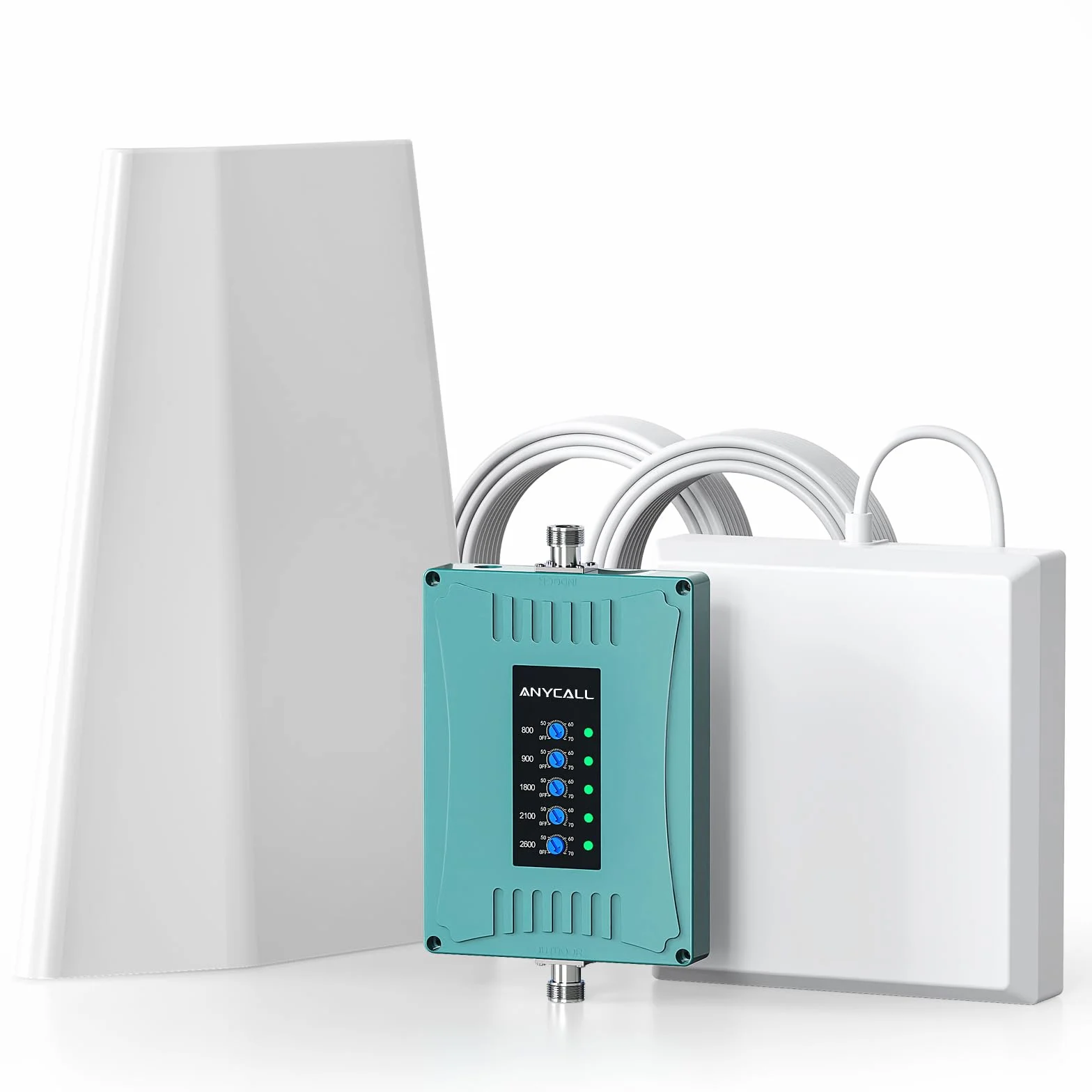 Mobilfunk Verstärker für Band 1/3/7/8/20, Handy Signalverstärker für Haus und Büro, 5G 4G LTE 3G GSM Repeater für Alle Europäischen Netzbetreiber O2 E-Plus T-Mobile Vodafone, MGC&AGC