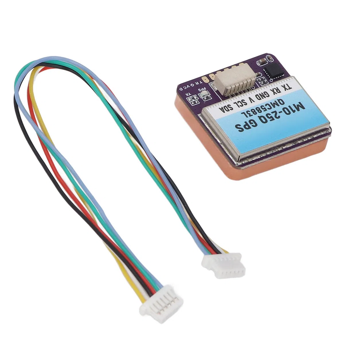 Akozon M10-25Q GPS-Modul Integriert für QMC5883L Compass Flight Controller-Modul für FPV-Renndrohne, M10 25Q GPS- mit QMC5883L-Kompass, Geringer Stromverbrauch