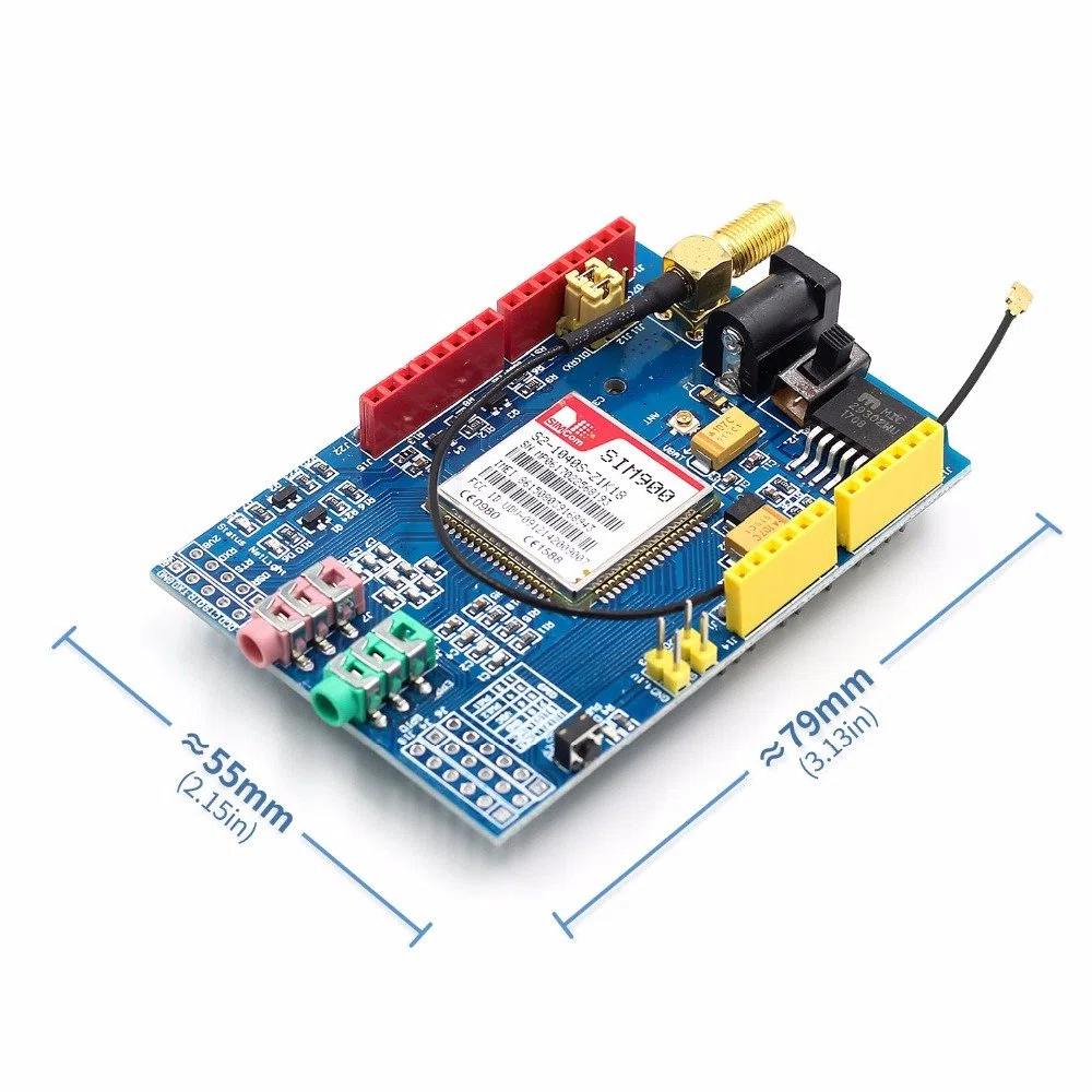 2 Stück SIM900 GPRS/GSM Shield Development Board Quad-Band Modul mit Antenne + Geschenk