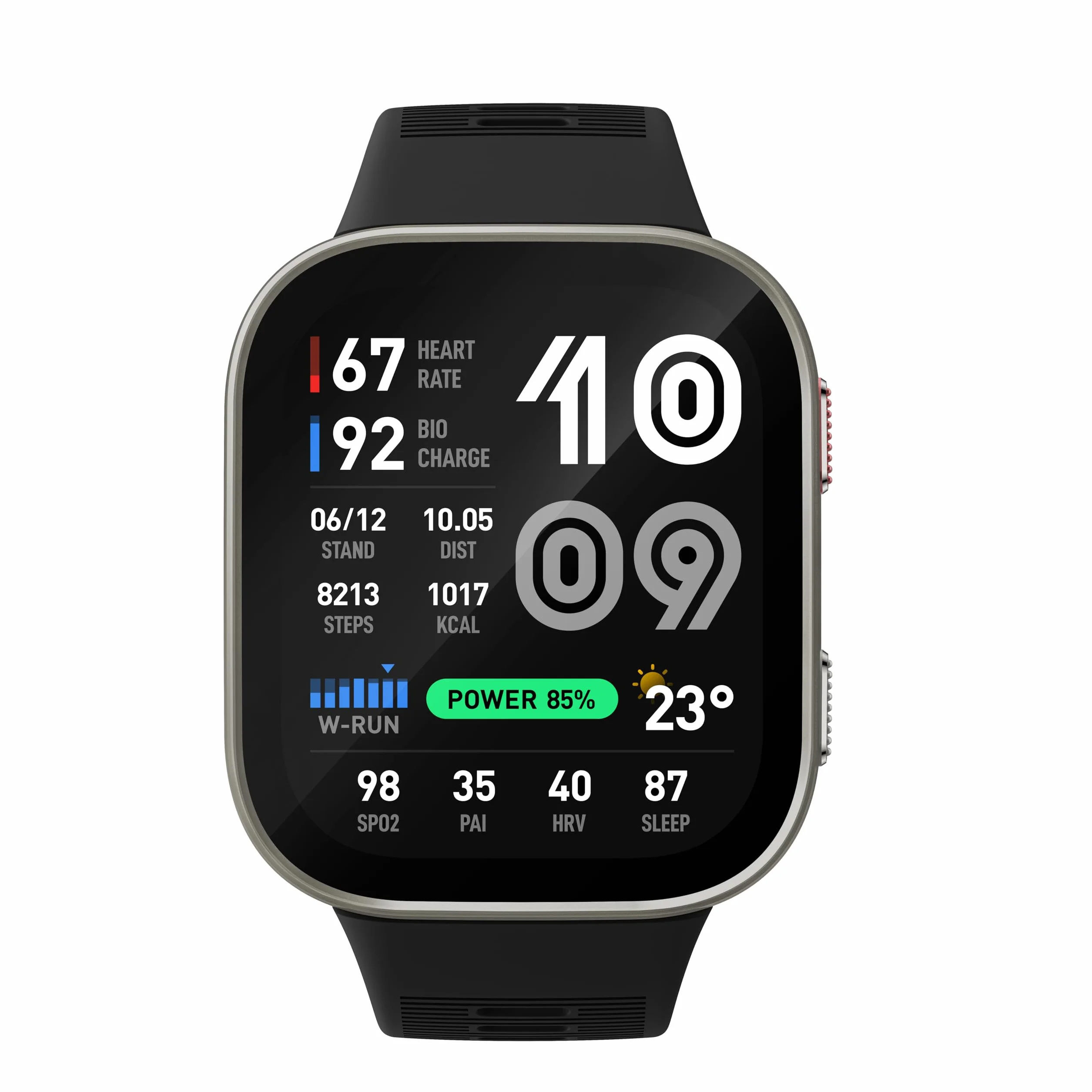 Amazfit Bip Max 50mm Smartwatch, 2.07" AMOLED-Display, 20 Tage Akkulaufzeit, GPS, 4GB Speicher, Offline-Karten, Fitness-Tracker, 5ATM