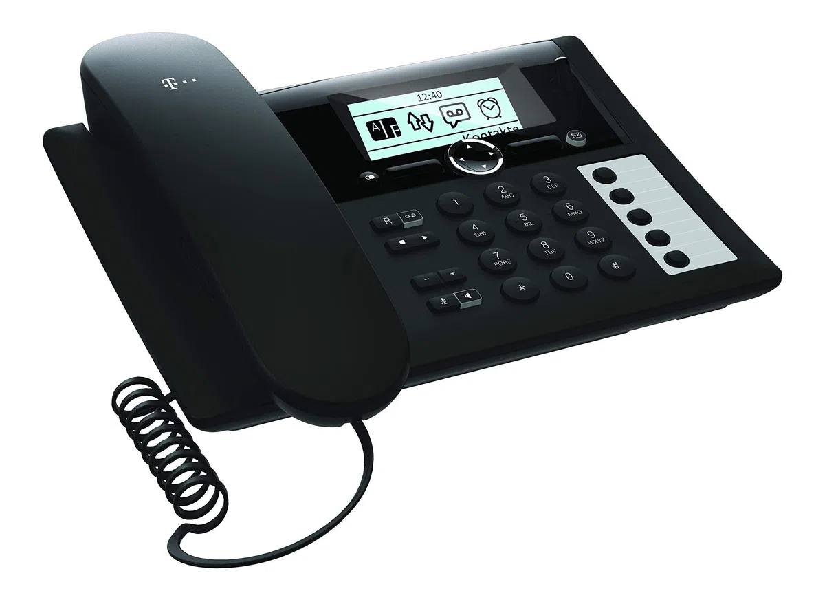Deutsche Telekom Sinus PA 207 Plus Tischtelefon und Mobilteil, schwarz, FRITZ!Box-kompatibel