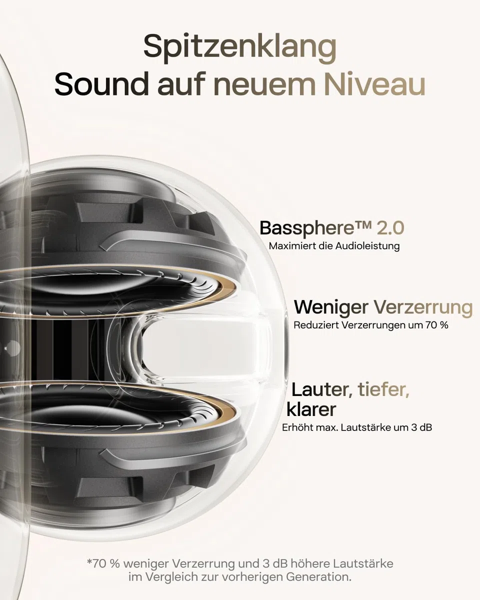 SHOKZ OpenDots 2 Open-Ear Clip-On Earbuds, verbessertes Dolby Audio mit Deep Bass, 40 Std. Laufzeit, Bluetooth 6.1,IP57 wasserdicht, klare Anrufe Dank 3 Mik. für Alltag, kabelloses Laden, Schwarz