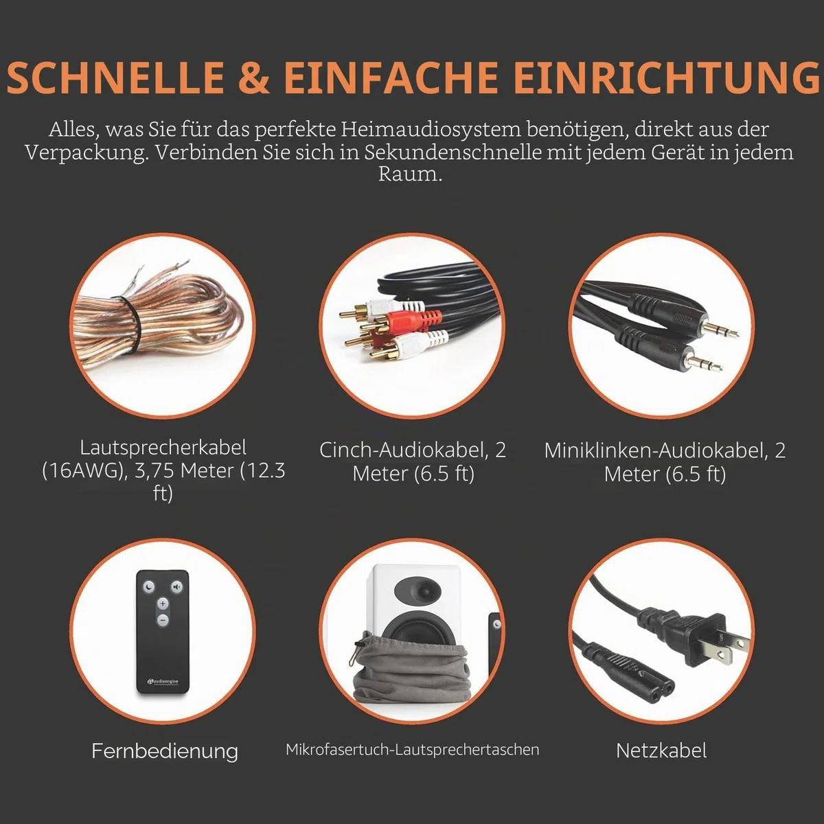 Audioengine Regallautsprecher - A5 Plus 150-W-Bluetooth-Lautsprecher für Heimkinos und Studios