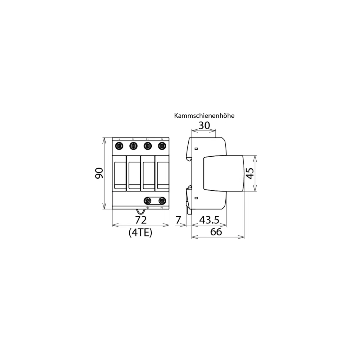 DEHN 952400 Stromversorgung Typ2 Überspannungsableiter für Energietechnik, 1 Packung
