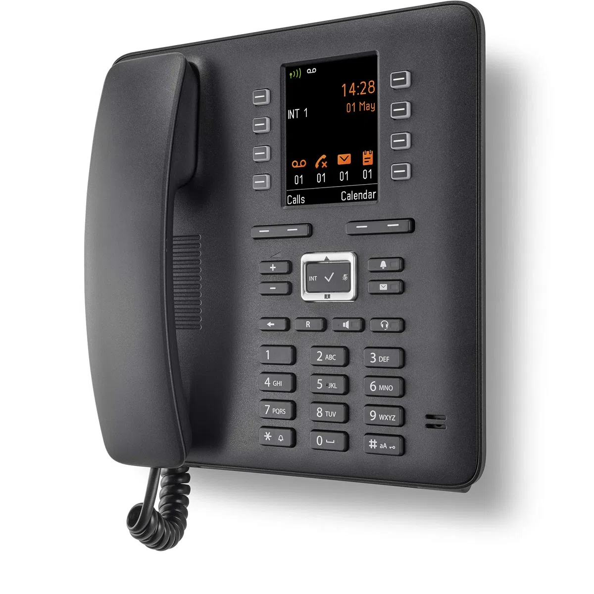 Gigaset Maxwell C - schnurgebundenes DECT-Telefon, mit bis zu 4 VoIP-Konten - 2,8“ TFT-Farbdisplay - Volltastatur - 8 Funktionstasten und 9 weitere auf dem Display, schwarz