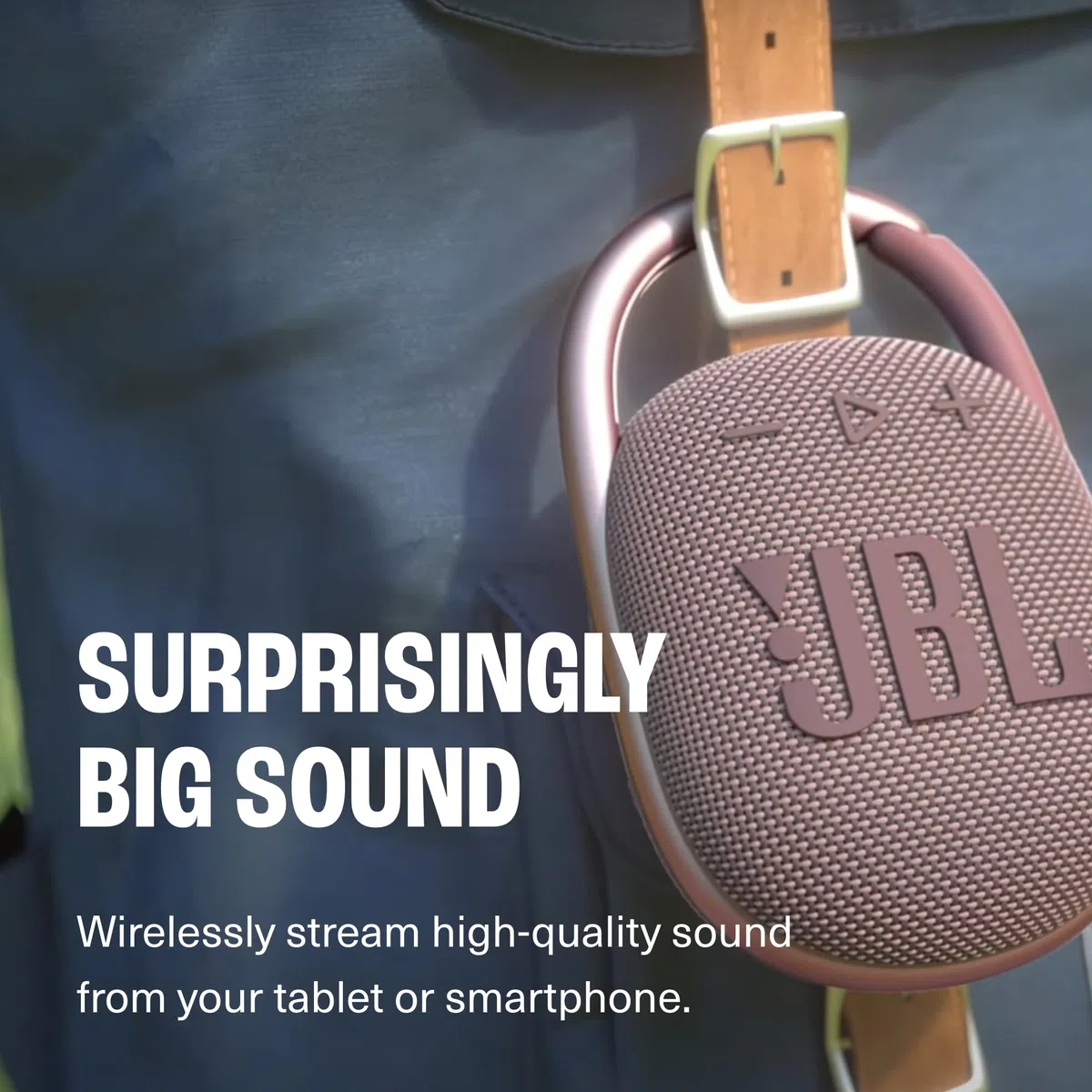 JBL In-Ear Ohrhörer Clip 4 - Tragbarer Mini-Bluetooth-Lautsprecher, großer Audio- und ausdrucksstarker Bass, integrierter Karabiner, IP67 wasserdicht und staubdicht