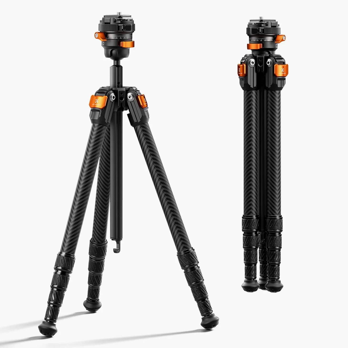 K&F CONCEPT Stativ Kamera 153cm Carbon Leichtes Tripod Kompaktes Reisestativ für DSLR A225C2+BH28R