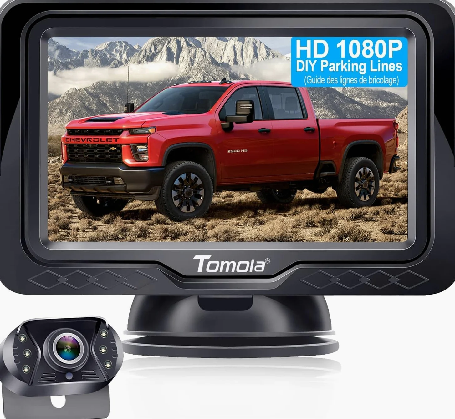 Tomoia T1 Rückfahrkamera 4.3" LCD Monitor HD 1080P Nachtsicht IP69 Wasserdicht für LKW SUV