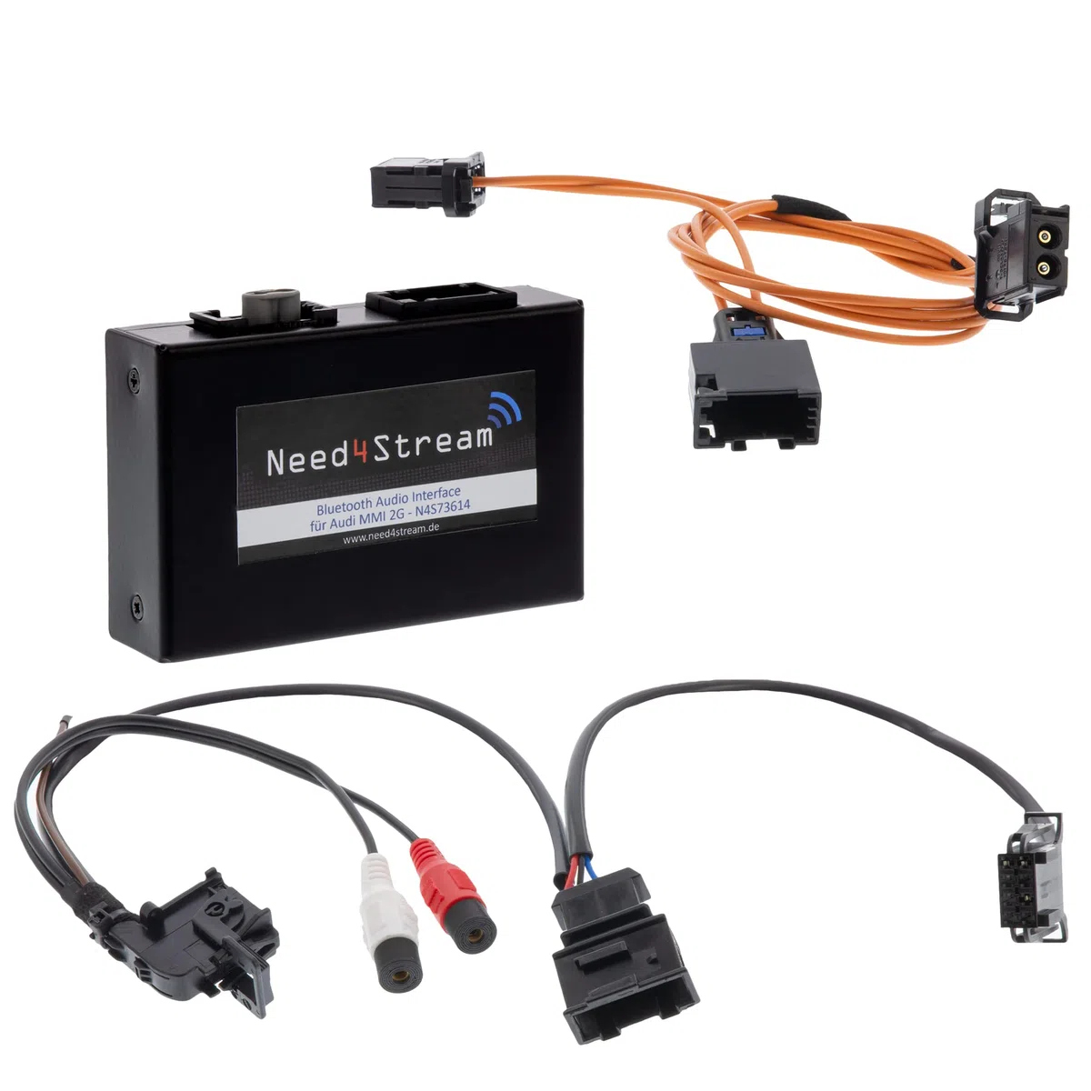 N4S73614 A2DP Bluetooth Audio Interface mit Titelanzeige für MMI 2G, kompatibel mit Audi A4 8K, A5 8T/8F, A6 4F, Q7 4L, A8 4E, kompatibel mit iPhone, Android und Streamingdiensten