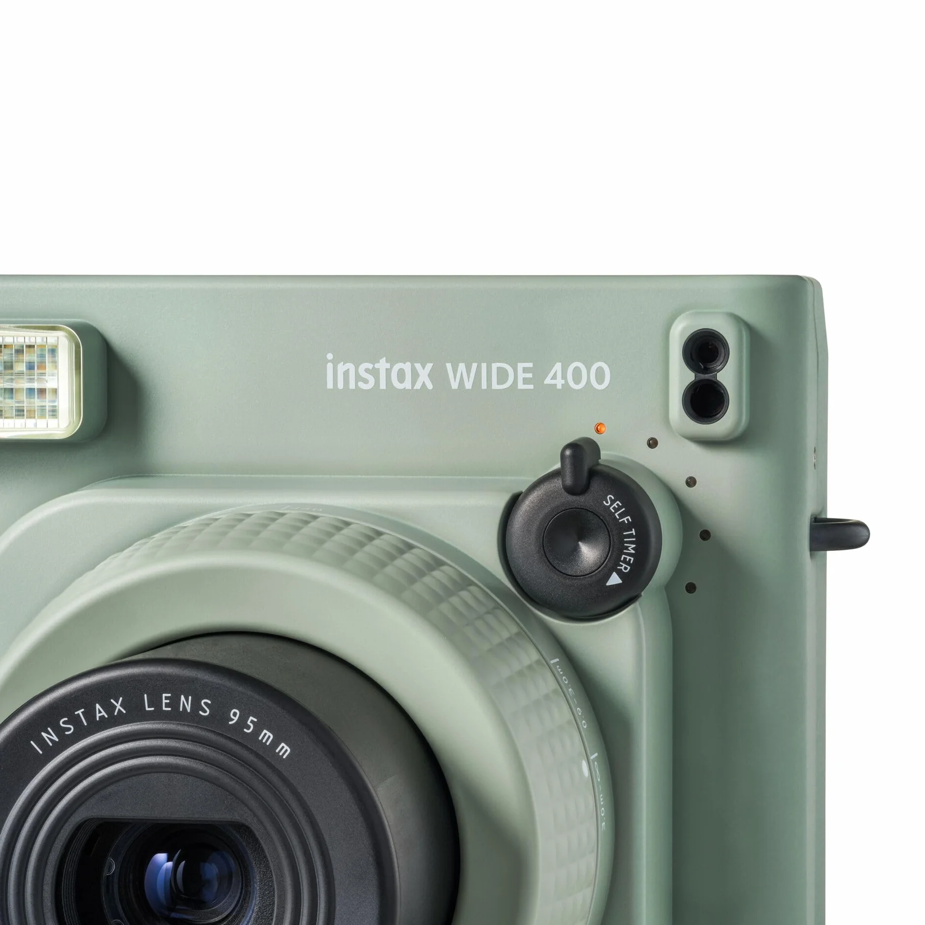 FUJIFILM instax Wide 400 Sofortbildkamera, Analoge Instantkamera, Selbstauslöser, Selfie-Funktion, Retro-Design, Grün