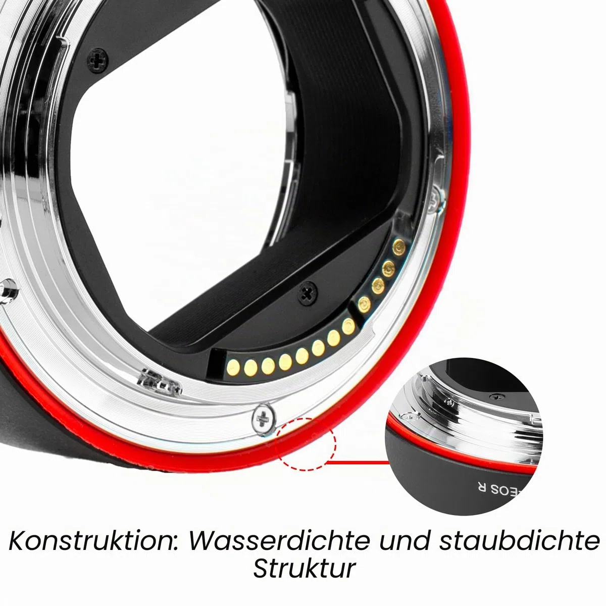 Meike Metall-Objektivadapter EF-EOSR Autofokus Mount Konverter für Canon EF/EF-S Objektiv auf EOS-R EOS-RP R5 R6 und Red Komodo Kameras