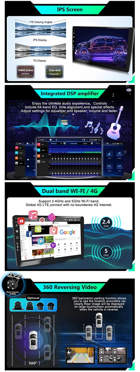 SXAUTO Android 15 -[Built-in DAB]- IPS Autoradio für Renault Duster (2015-2017) - Eingebaut Carplay/Android Auto - Kamera + MIC - 4G+64G - 360-CAM Lenkradsteuerung Fast-Boot WiFi DSP - 2 Din 9 Zoll