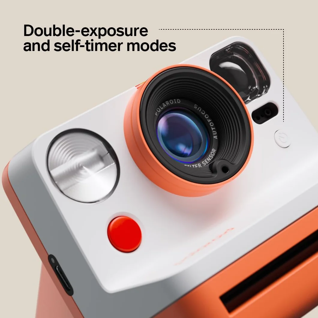 Polaroid Now Gen 3 Sofortbildkamera Bundle mit Farbfilm 16 Fotos Schwarz