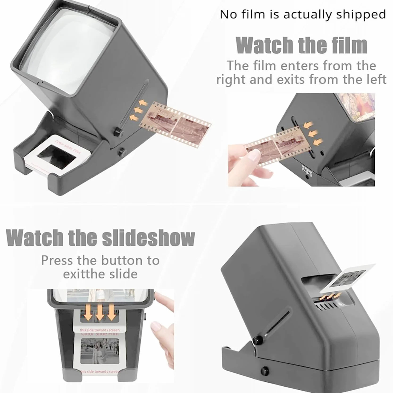 Film Slide Viewer Folien-Diascanner Filmlupe Filmnegative