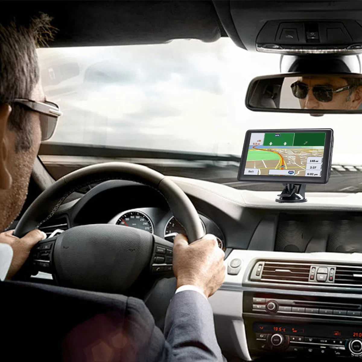 GPS-Navigationsgerät für, 17,7 cm, intelligentes Touchscreen-Gerät mit hochauflösendem Bildschirm und Karten für Fahrzeuge LKW und Lange Reisen