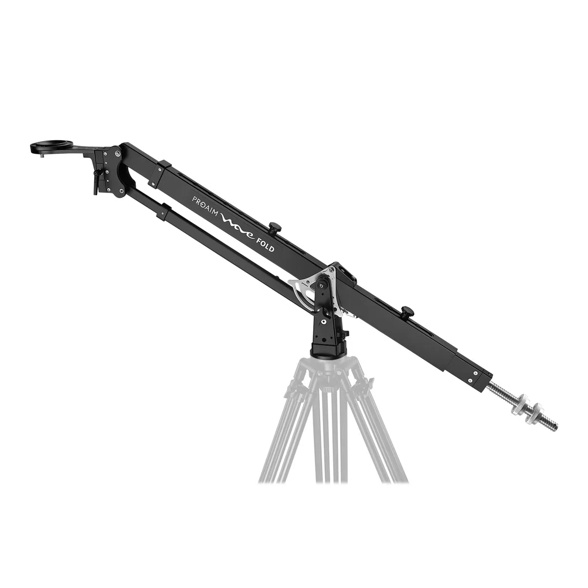 PROAIM 2,2 m Wave Fold Videokamera Auslegerkran 15 kg Nutzlast 100 mm Kamera & Stativ Montage Schneller Schwalbenschwanz-Mechanismus Teleskop-Drehverstellungen vorne und hinten (JB-WVFD-01)