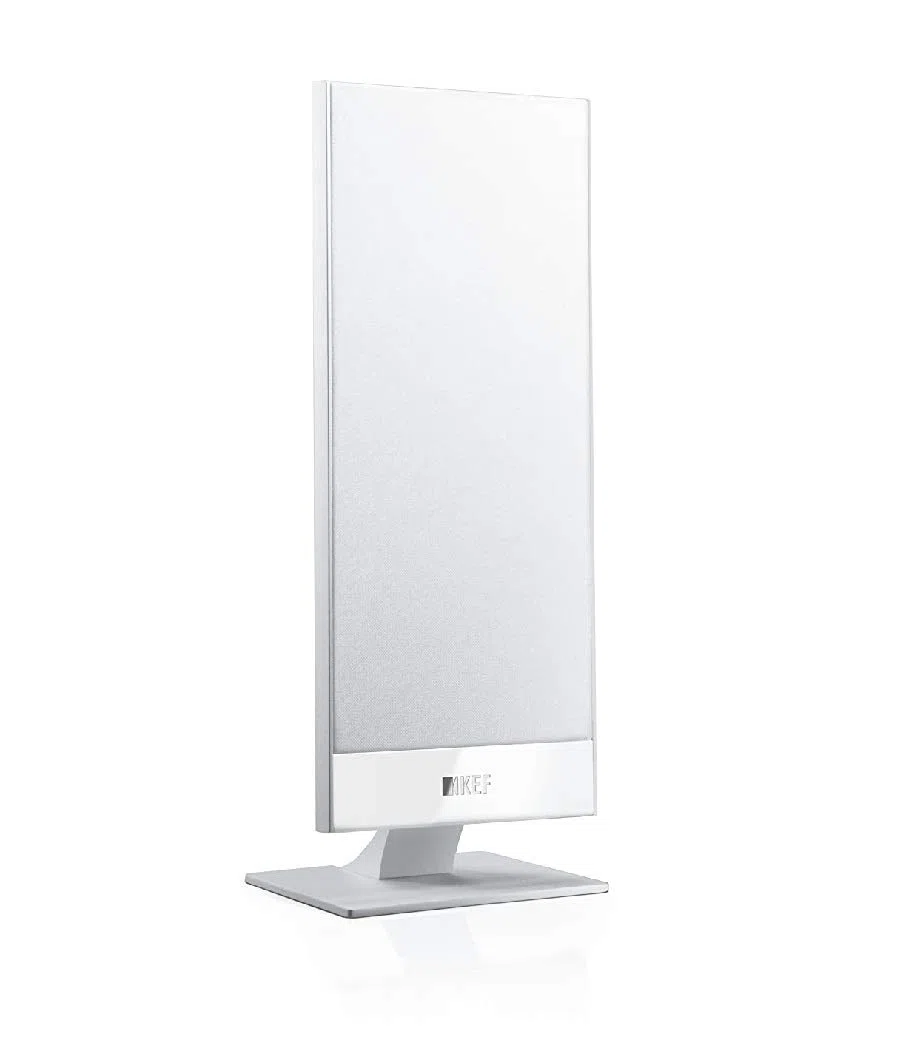 KEF T101 Lautsprecher Weiß Paar|Ultra Flach| 3,5cm tief|10-100W|HiFi|Heimkino|TV