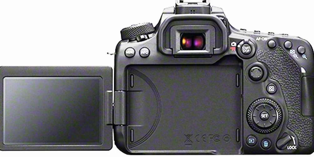Canon EOS 90D Spiegelreflexkamera Gehäuse Body (32,5 Megapixel, 7,7 cm (3 Zoll), Bluetooth, Vari-Angle Touch Display, APS-C Sensor, 4k, Full-HD, DIGIC 8, WLAN), schwarz