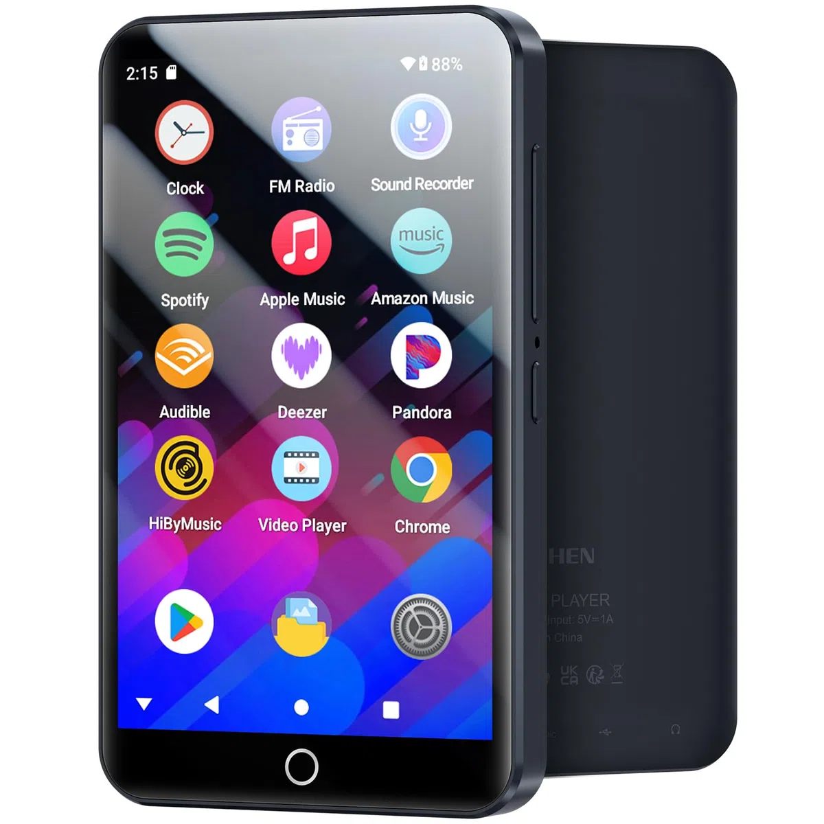 MECHEN 32GB MP3 Player Spotify mit WiFi Bluetooth, 4 Zoll Touchscreen, Android 13 MP4 Player, Audible Compatible, FM Radio, Amazon Music, Deezer, Pandora, Play Store (H10 Lite)