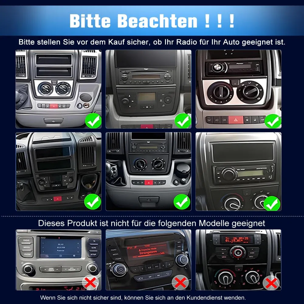 Junsun Android Autoradio für FIAT Ducato, Peugeot Boxer, Citroen Jumper (2006-2013), 6GB+128GB, 10.1 Zoll unterstützt 4G-SIM-Karte, CarPlay, Android Auto, FM Radio, Bluetooth, WLAN, Navigtion, SWC