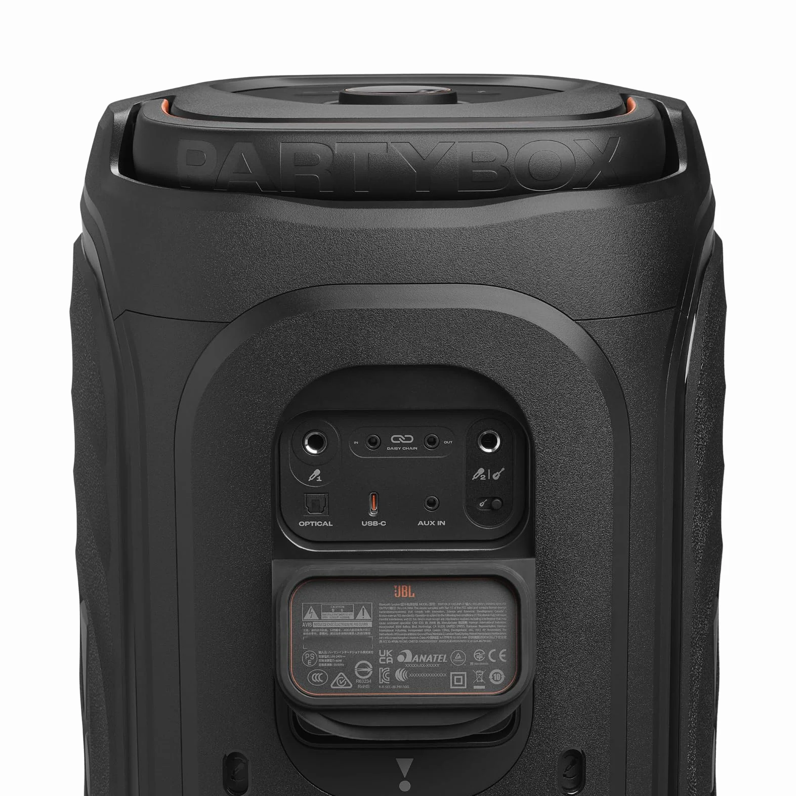 JBL PartyBox 130, Tragbarer Partylautsprecher mit Klappgriff, Schwarz | Bluetooth 5.3, Dynamischer Lichtshow, IPX4 spritzwassergeschützt, bis zu 15 Stunden, Legendärem JBL Sound