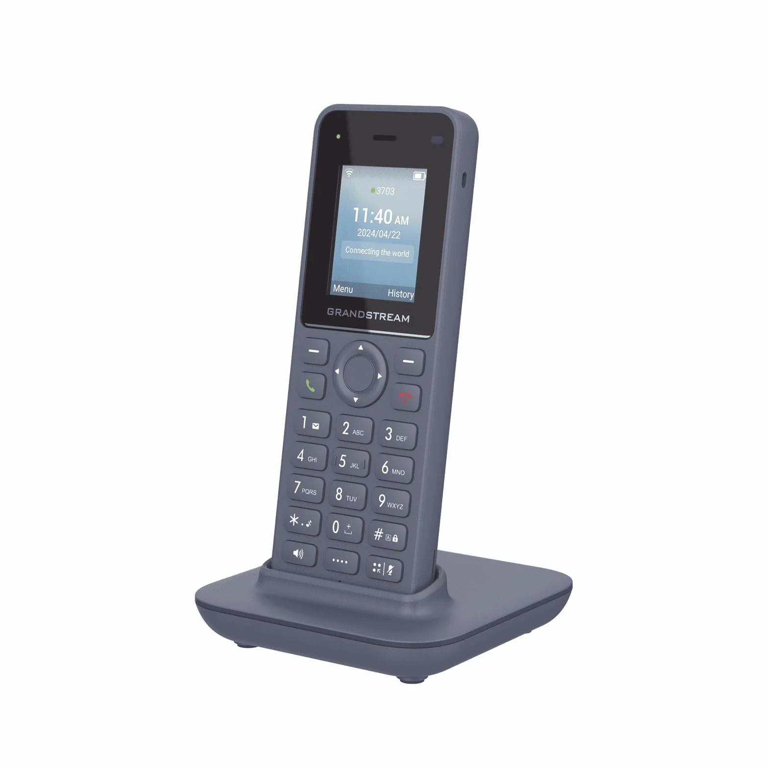 Grandstream WiFi-Handset WP816 Schnurloses Wi-Fi-IP-Telefon mit integriertem Dualband 802.11a/b/g/n/ac/ax und 6 Stunden Sprechzeit.