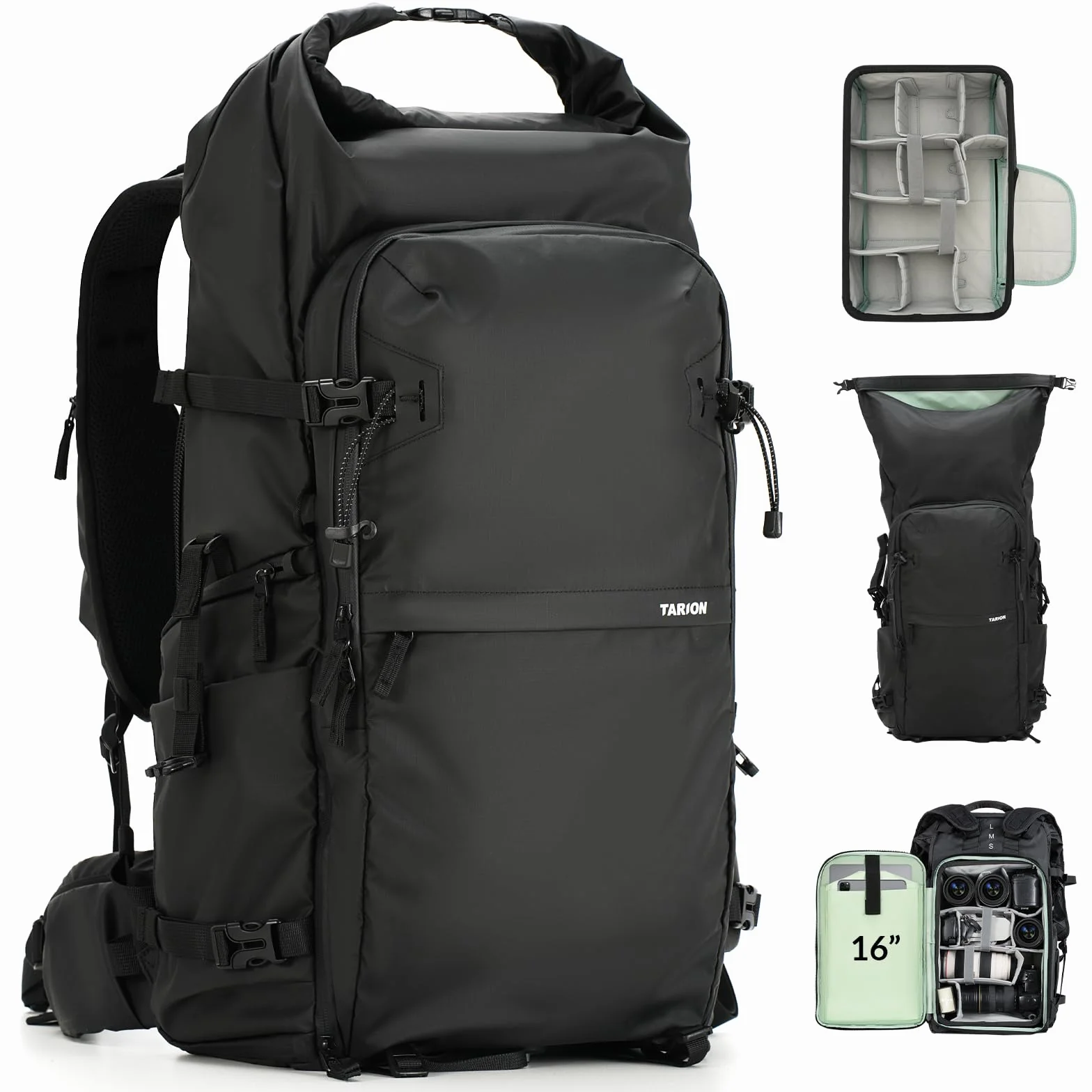 TARION Großer Kamerarucksack für Fotografen, DSLR, wasserdichte Kameratasche