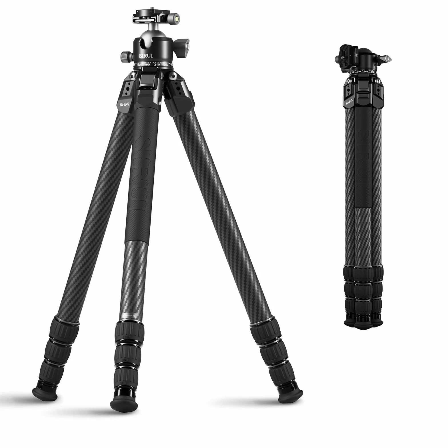 SIRUI Carbonfaser Stativ AM-324S mit G1, 20 kg Traglast, 152 cm Höhe, korrosionsbeständig für DSLR