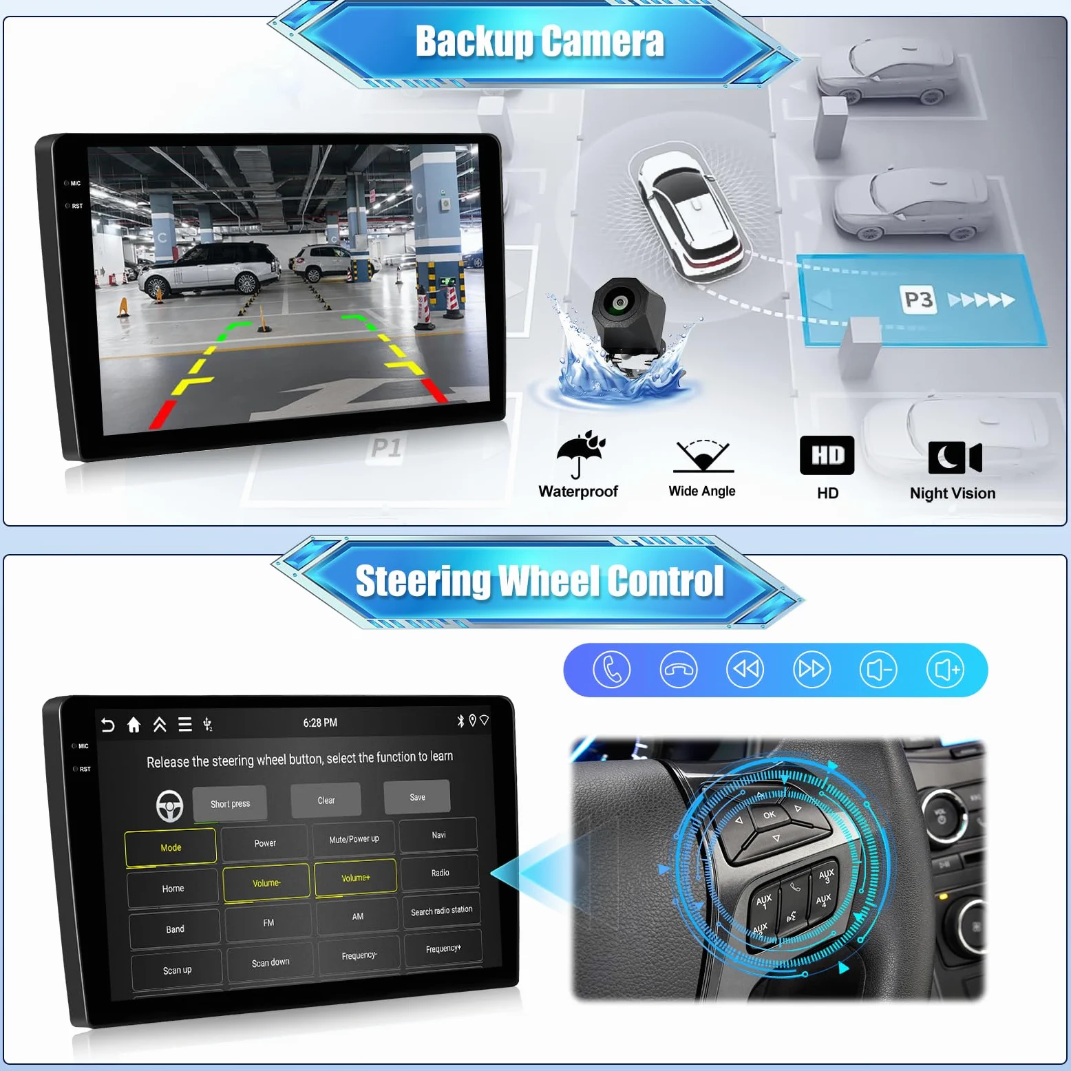 Android 15, 4G+128G GOHHDL Autoradio 2Din für FIAT Ducato/Citroën Jumper/Peugeot Boxer 2010 Carplay Android Auto, 9 Zoll Autoradio 2Din mit GPS WLAN Bluetooth FM/RDS EQ SWC AHD Rückfahrkamera&MIC